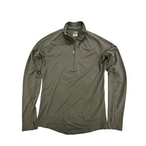 Icebreaker Merino 200 Zone 1/2 Zip Men’s Size Medium Olive Green